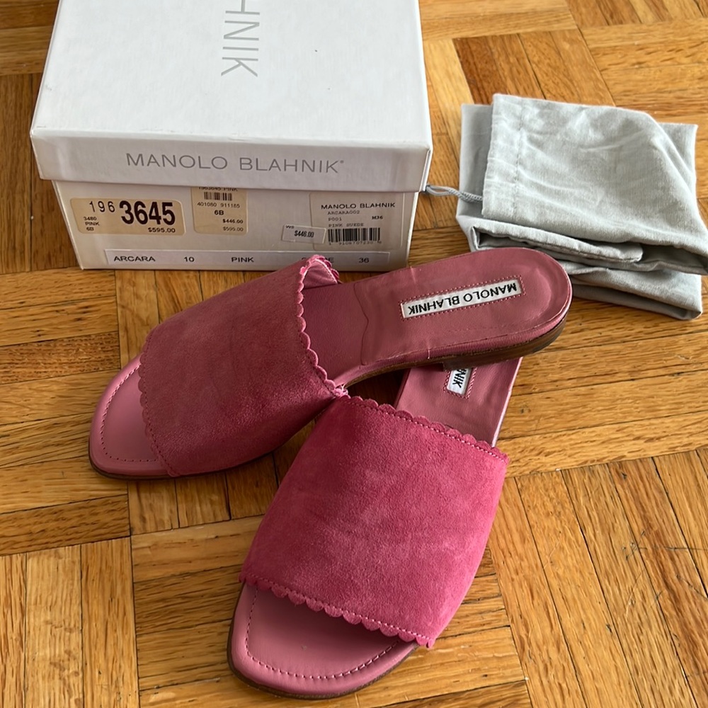 Fushia Manolo Blahnik sandals